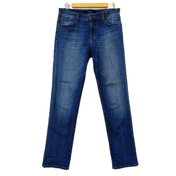 J Brand Amelia Jeans Size 28 Straight Leg Mid Rise Blue Stretch Denim Women's - Picture 1 of 10